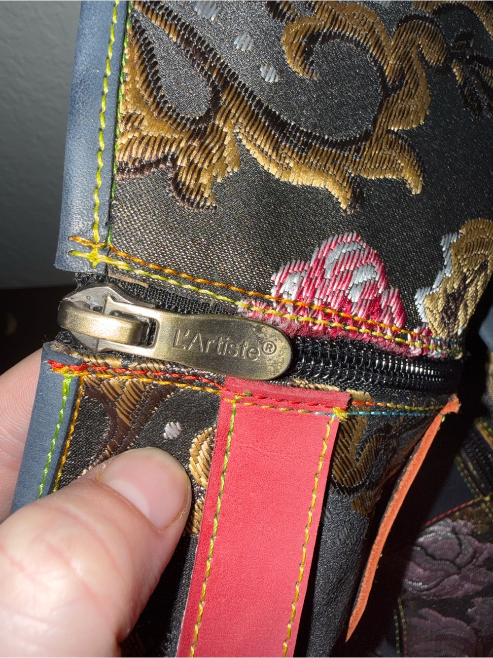 Floral Multi-Accent Lace-Up Mid-Calf Boots - Picture 5 of 7